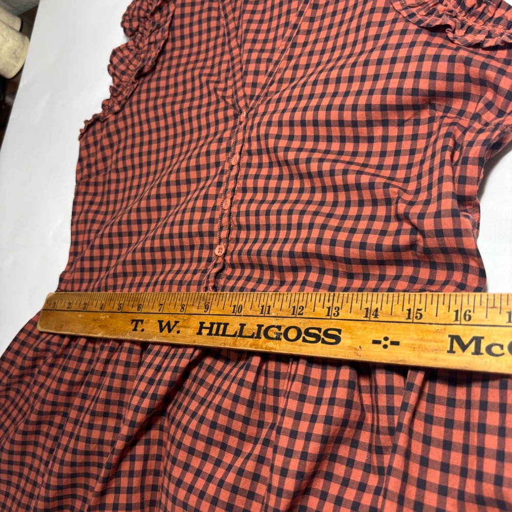 Nation LTD Tegan Ruffle Sleeve Mini Dress V‎ Neck Button Front Coral XS Pockets - Picture 12 of 12